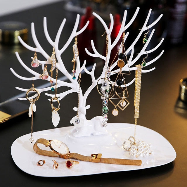 Deer Antler Jewelry Stand for Earrings, Rings & Necklaces