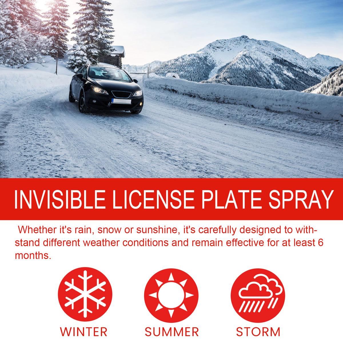 License Plate Spray — All-Weather Privacy Coating