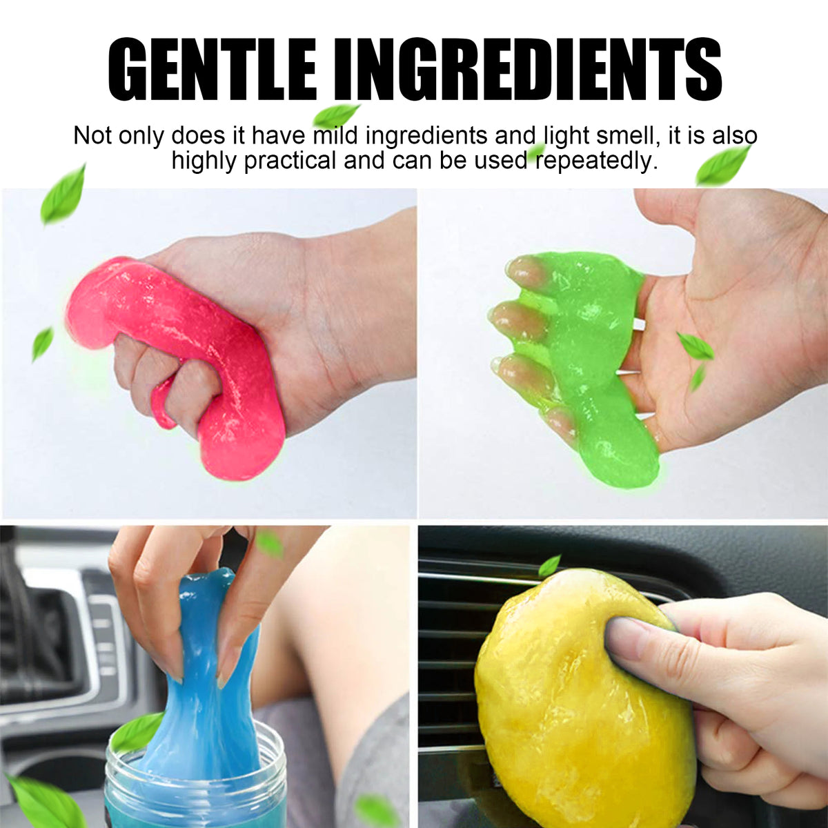 Car Cleaning Gel for Quick Dust-Free Interior Cleaning