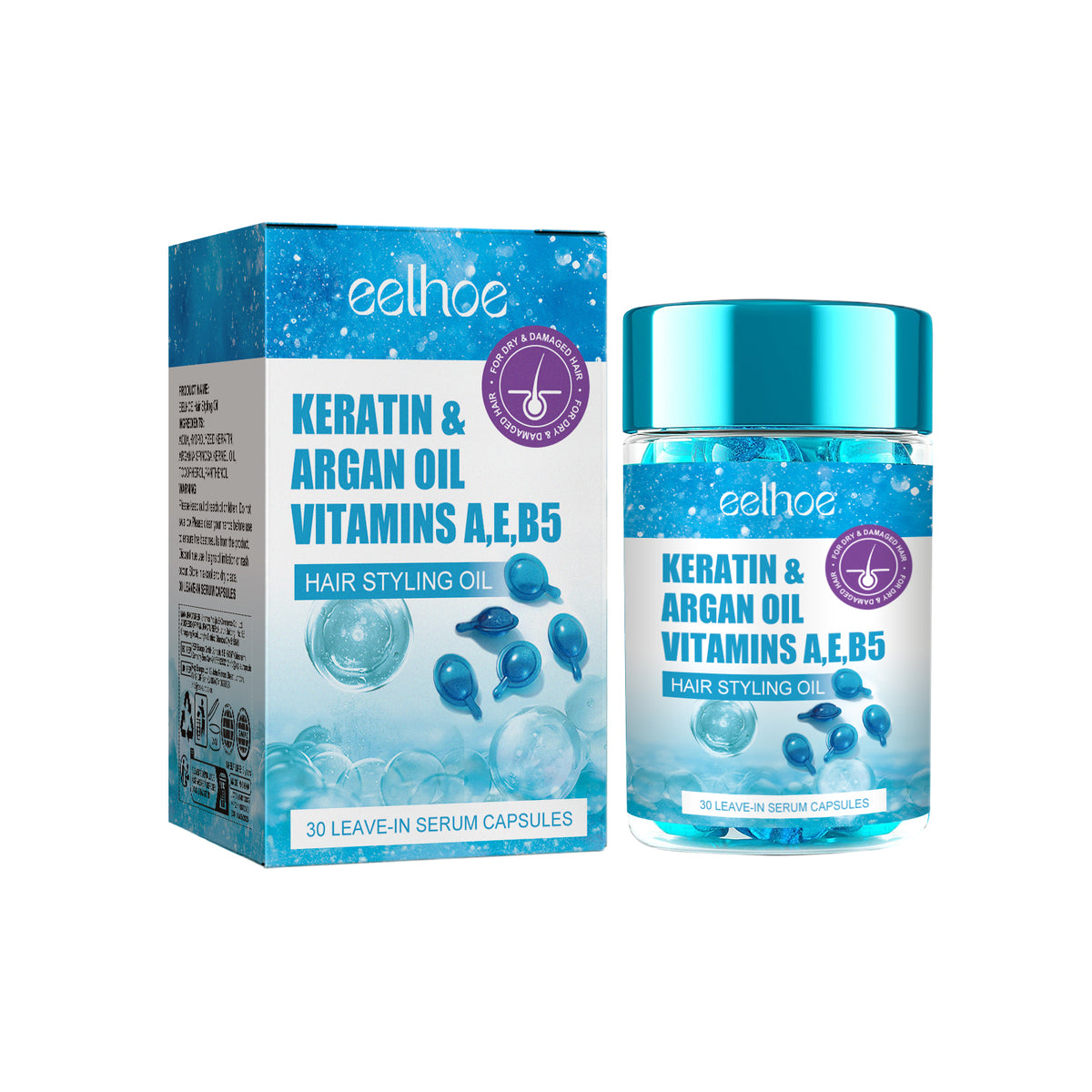 Hair Serum Capsules for Smooth, Shiny, Manageable Hair