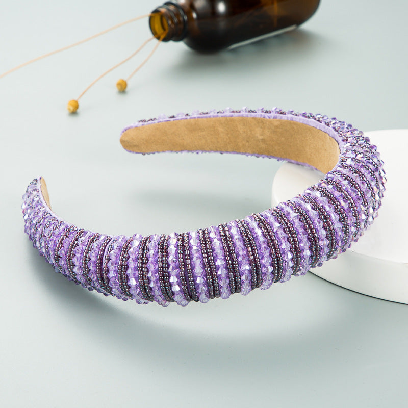 Beaded Hair Hoop Headband for Colorful Polished Style