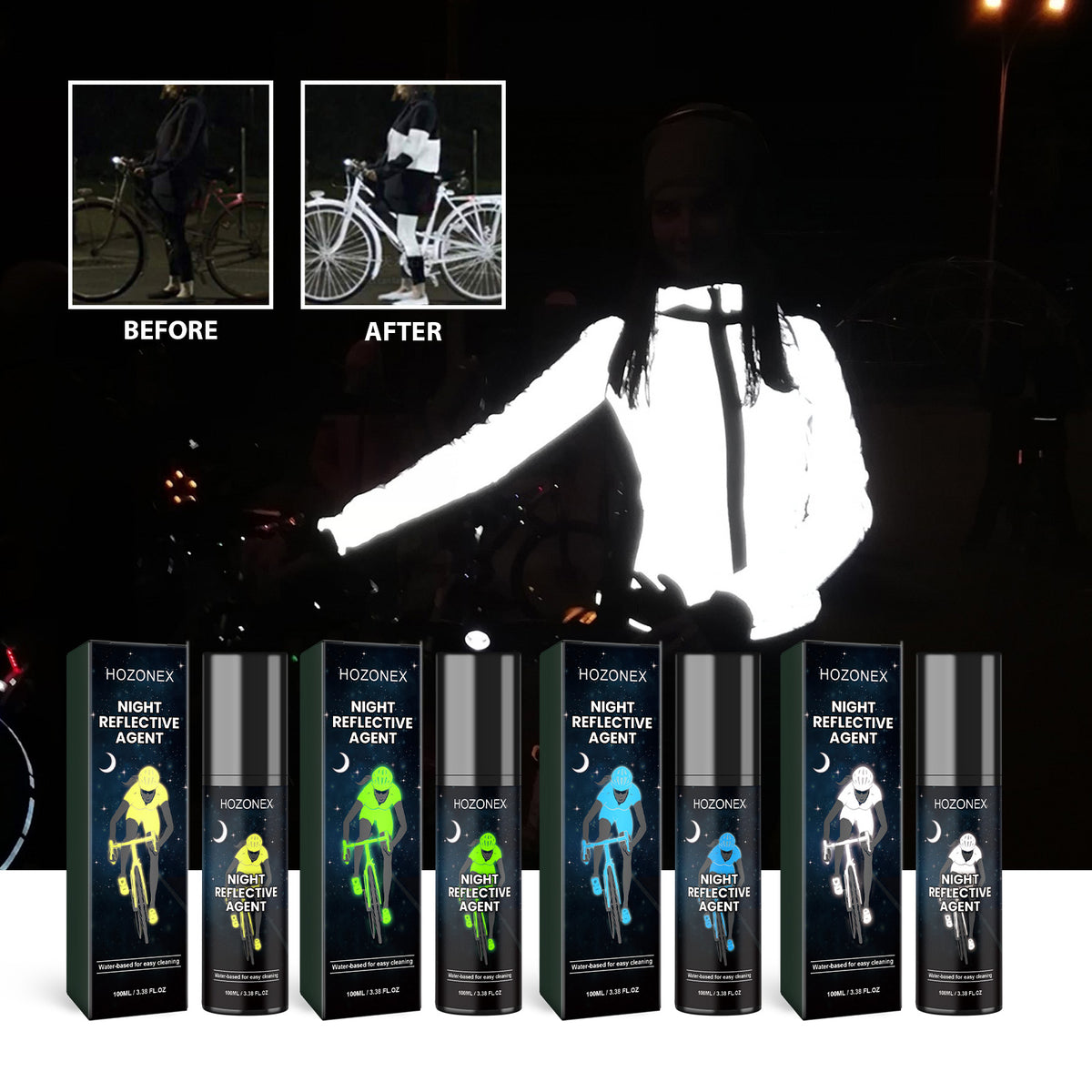 Reflective Spray for Night Cycling Visibility 100ml