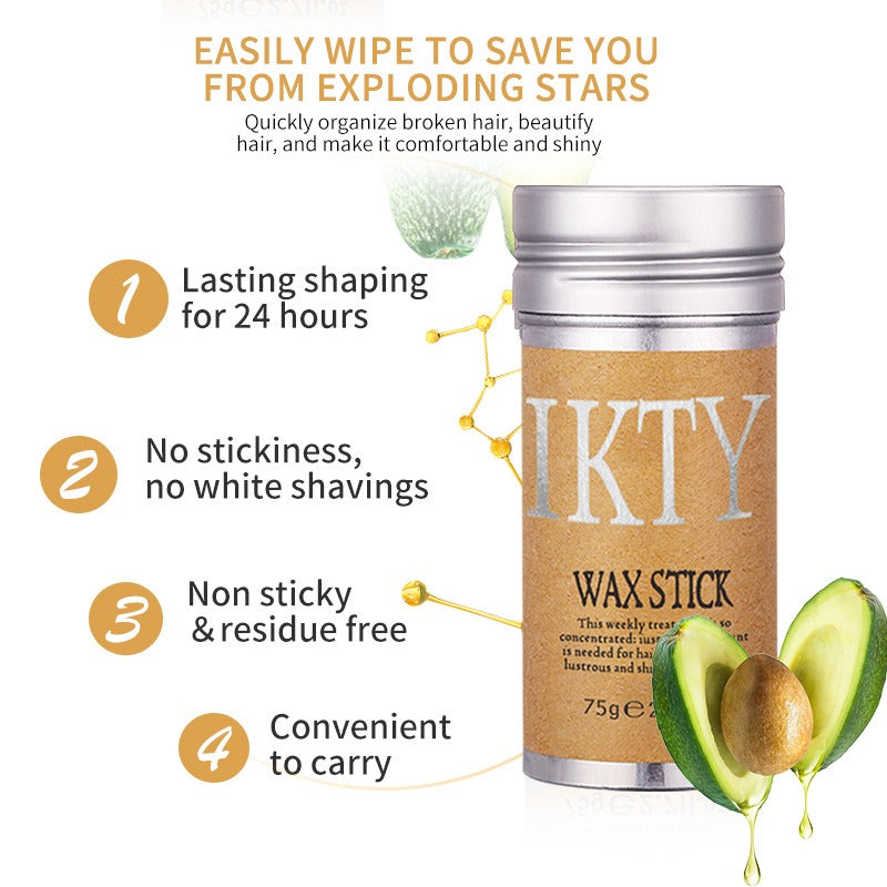 Hair Styling Wax Stick for Frizz-Free 24-Hour Control