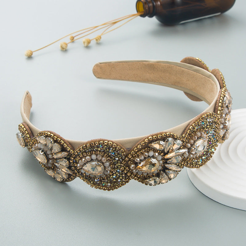 Crystal Hair Hoop Headband for Baroque Glamour Looks