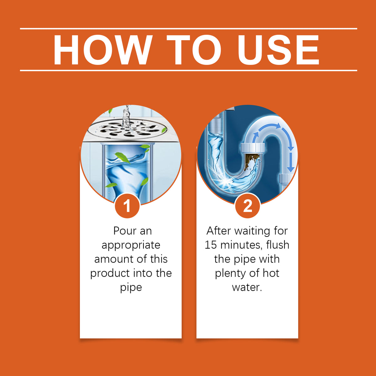 Drain Cleaner 100ml for Clogged Kitchen & Home Pipes