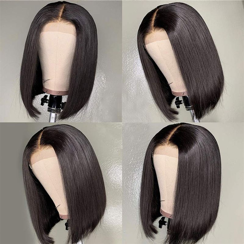 Lace Front Bob Wig for a Sleek, Polished Middle Part