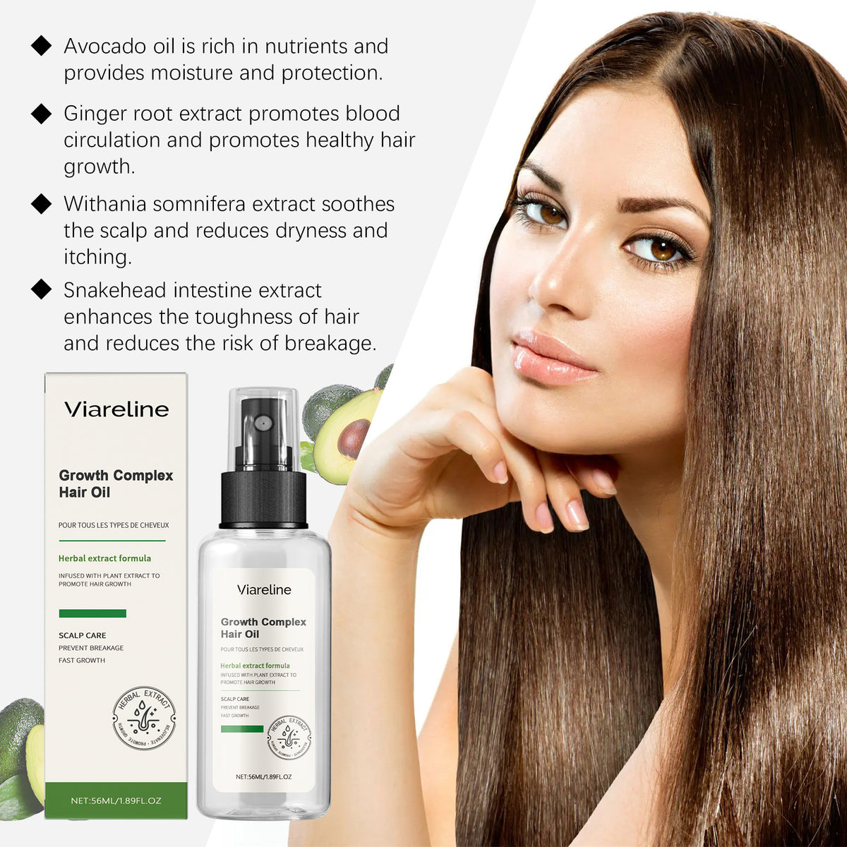 Herbal Hair Oil for Frizz Control & Lasting Moisture