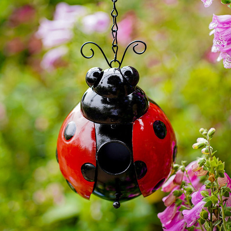 Metal Bumblebee Bird House Garden Decor for Winter
