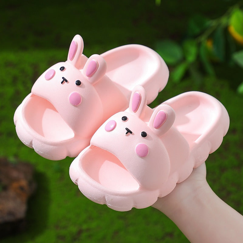 Kids Rabbit Slippers: Soft Non-Slip Indoor & Outdoor Sandals