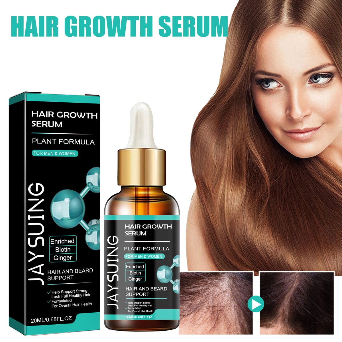 Hair Growth Serum for Fuller, Healthier-Looking Hair