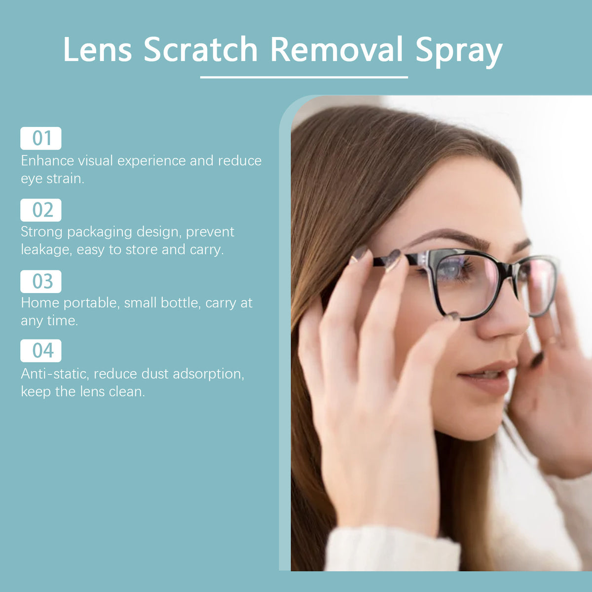 Lens Scratch Remover Spray for Clearer-Looking Eyewear