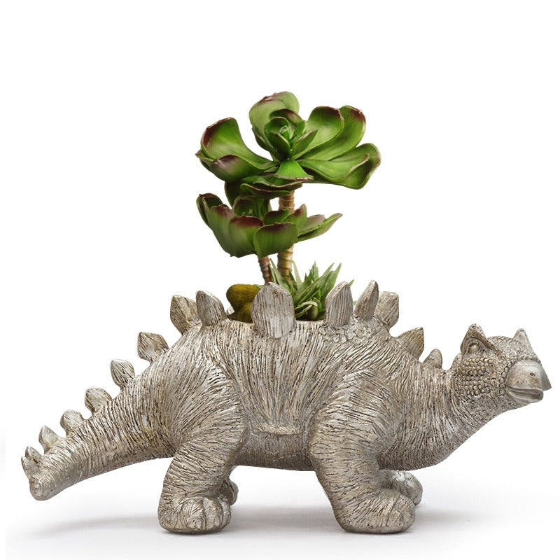 Dinosaur Resin Flowerpot Planter for Desk & Windowsill