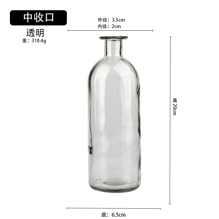 Nordic Tinted Glass Bud Vase for Dried Flowers