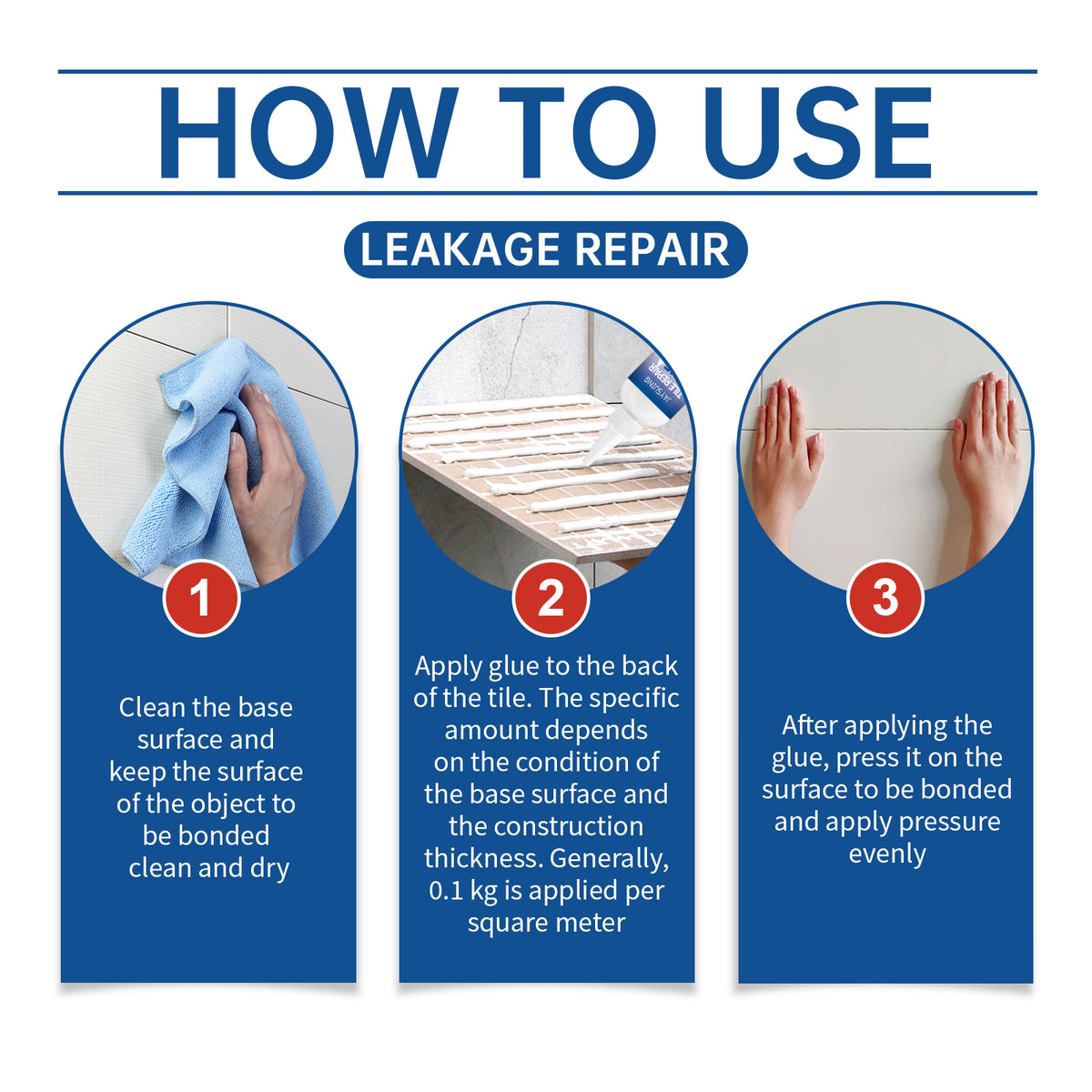 Tile Repair Glue for Cracks, Loose Tiles and Leaks