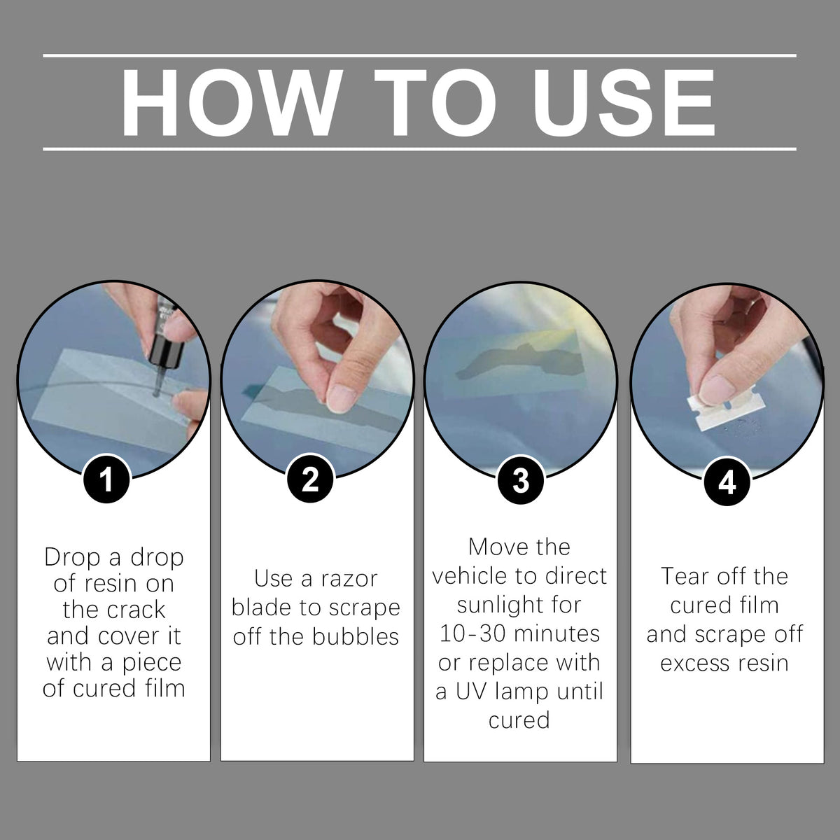 Windshield Crack Repair Kit for Clearer Glass DIY Solution