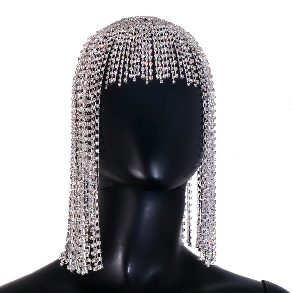 Rhinestone Hair Chain Headpiece for Dramatic Stage Sparkle