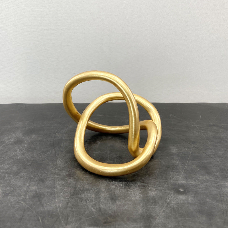 Black Resin Knot Ornament for Elevated Modern Interiors