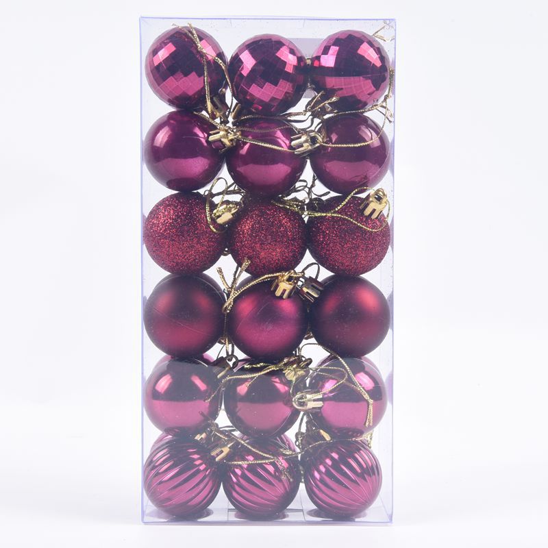 4 cm Christmas Baubles – 36-Piece Tree Decoration