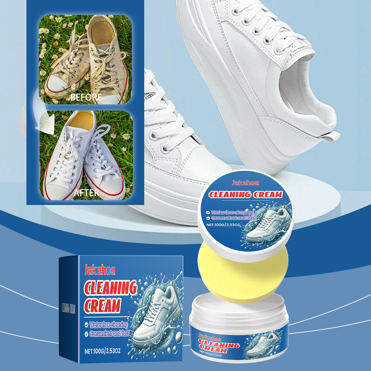 Shoe Cleaning Cream for Brighter, Whiter Sneakers