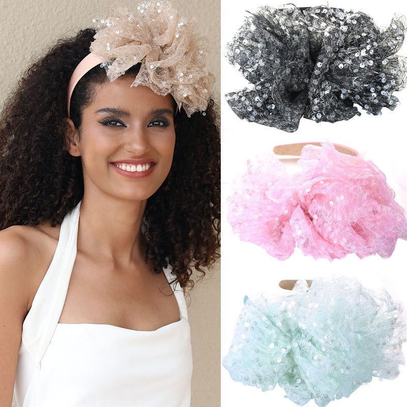 Sequin Bow Hairband for Sparkling Statement Style