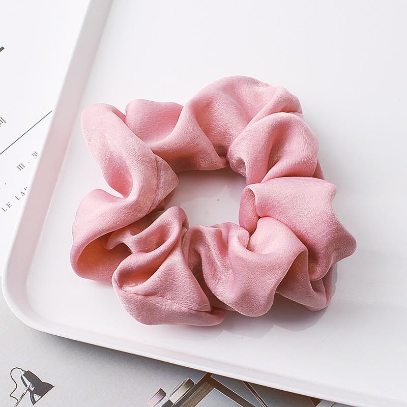 Satin Scrunchies Set – Gentle Hold Hair Ties, 4 Colors
