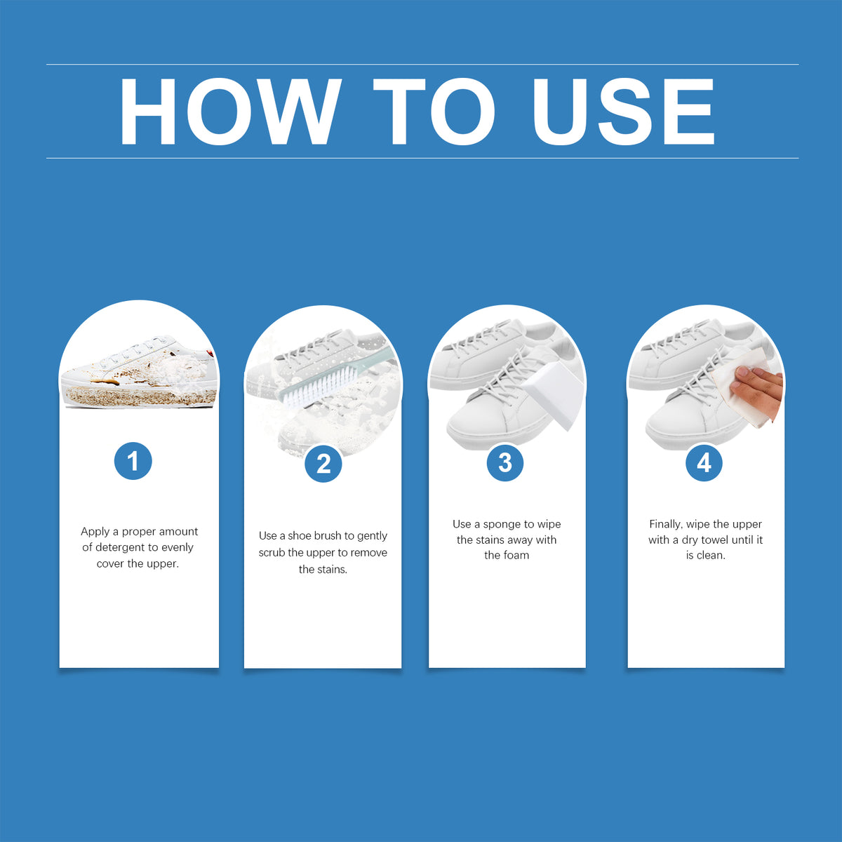 Shoe Cleaner Kit Foam for White Sneaker Stain Removal