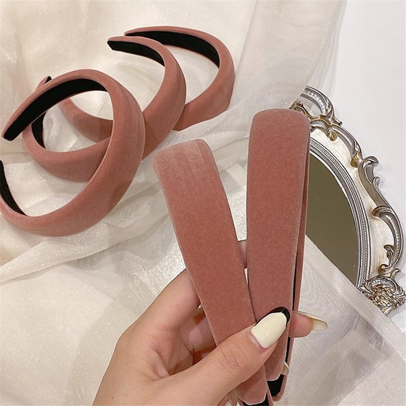 Wide Velvet Headband for Polished Everyday Hair Styling