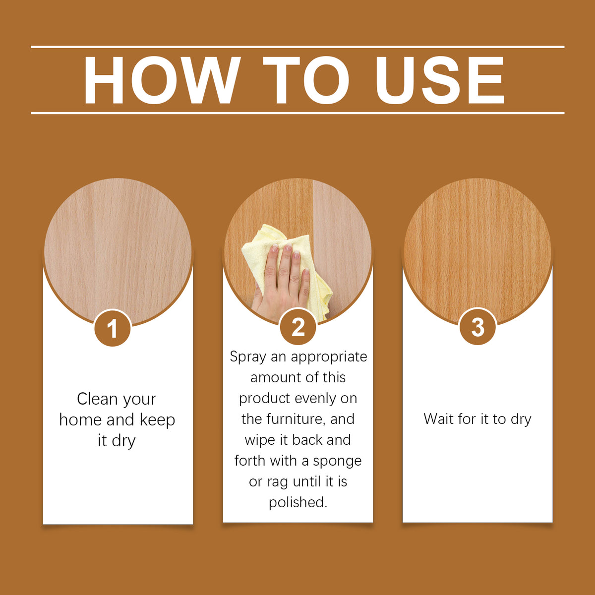 Wood Furniture Polish Oil for Natural Gloss & Care