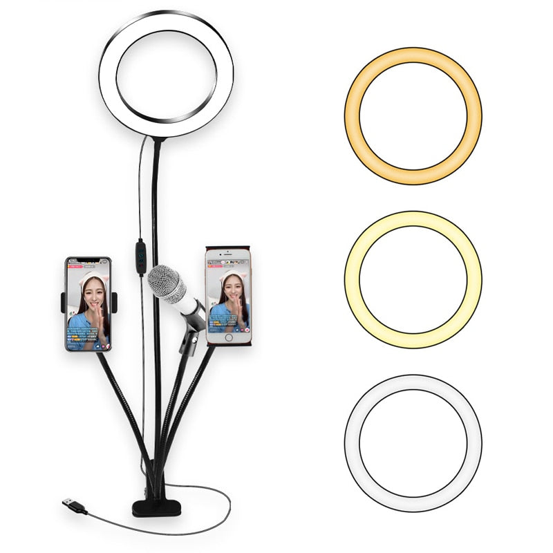 LED Ring Light Kit for Makeup Tutorials & Live Streams