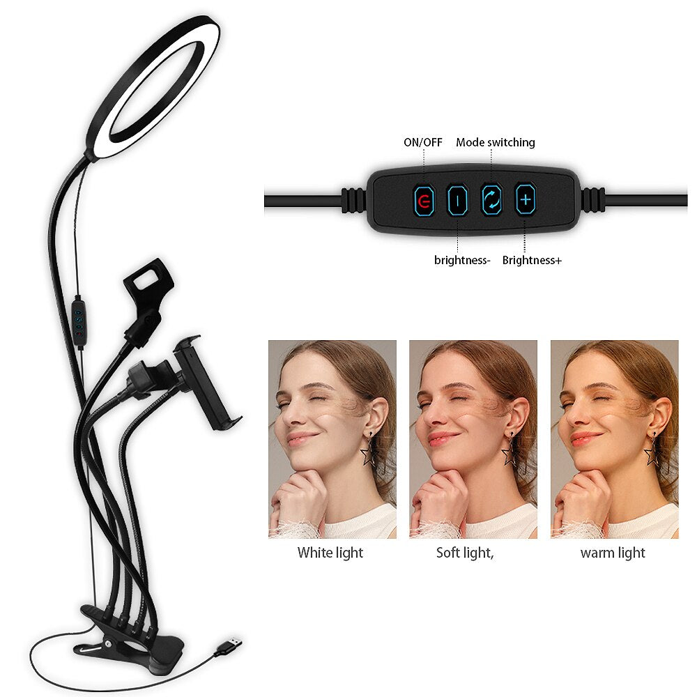 LED Ring Light Kit for Makeup Tutorials & Live Streams