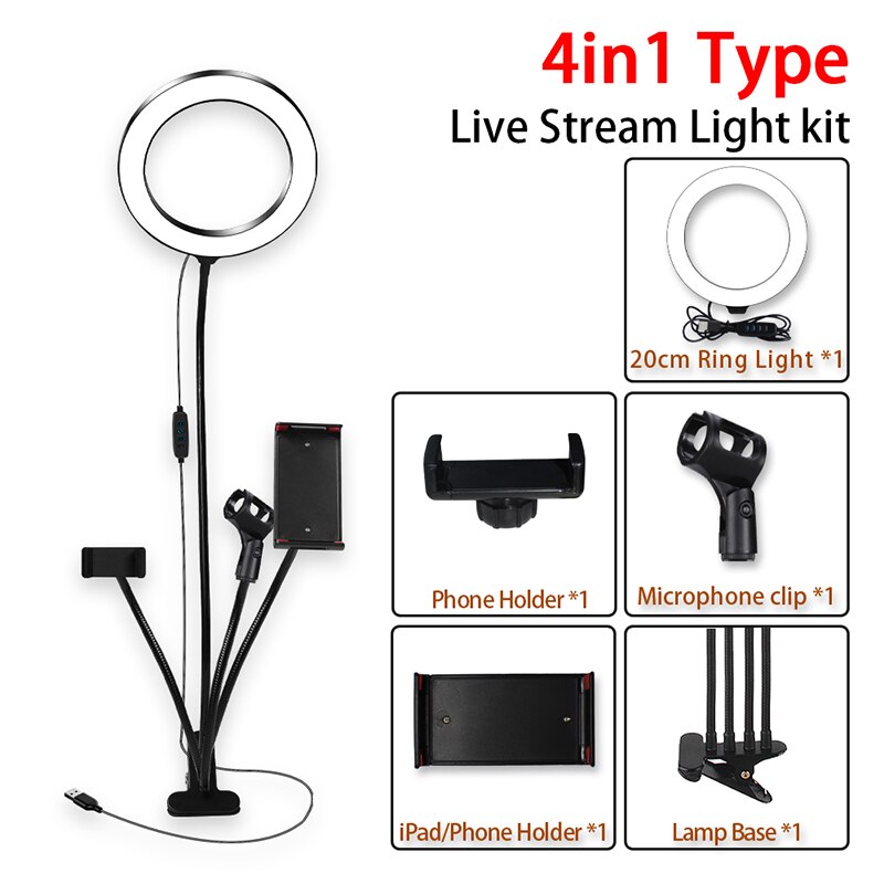 LED Ring Light Kit for Makeup Tutorials & Live Streams