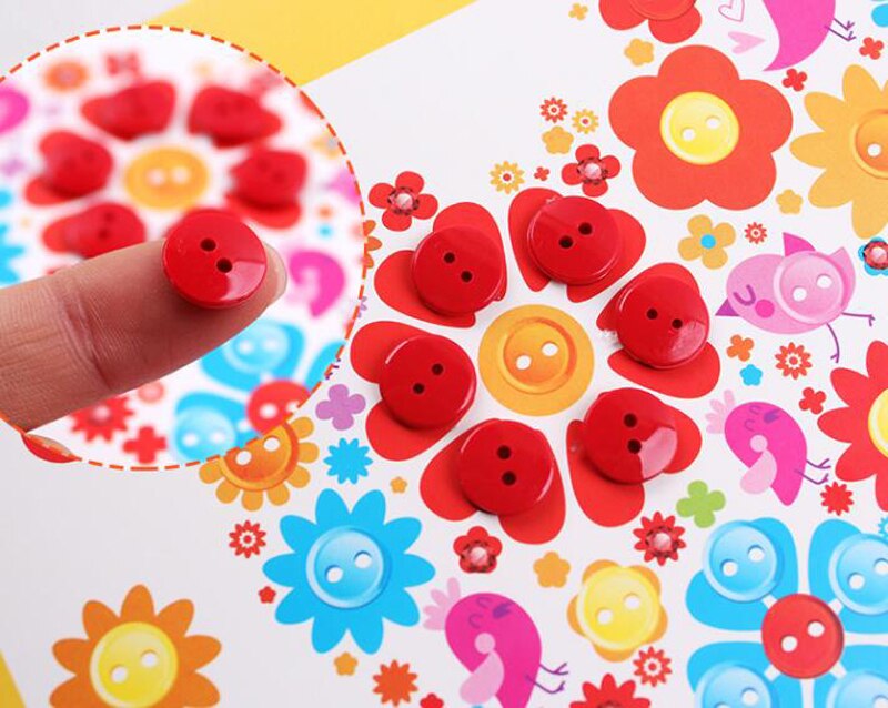 Kids Button Sticker Craft Kit for Creative Screen-Free Play
