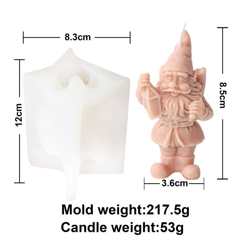 Christmas Gnome Candle Molds Set of 9 Silicone
