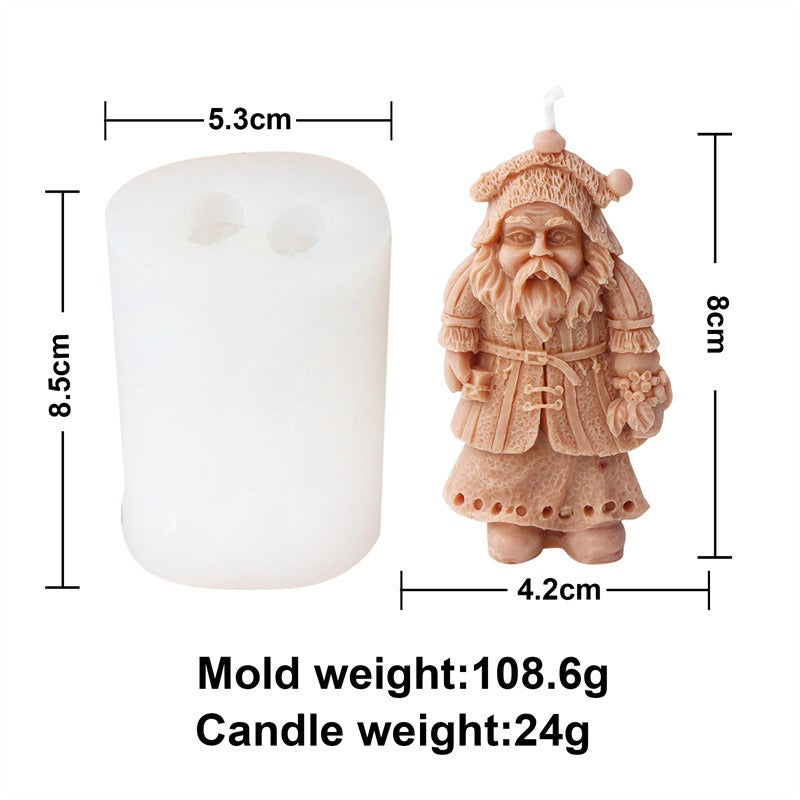 Christmas Gnome Candle Molds Set of 9 Silicone