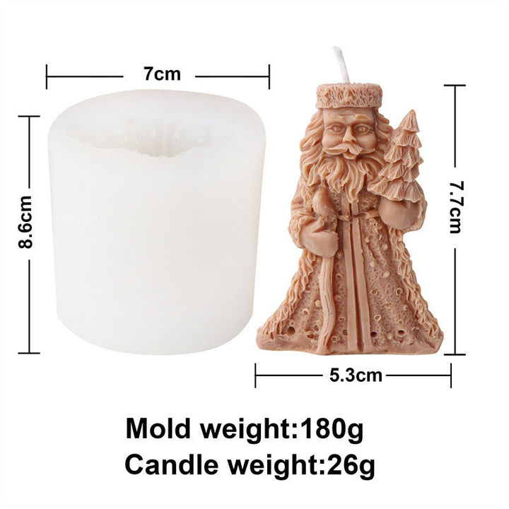 Christmas Gnome Candle Molds Set of 9 Silicone