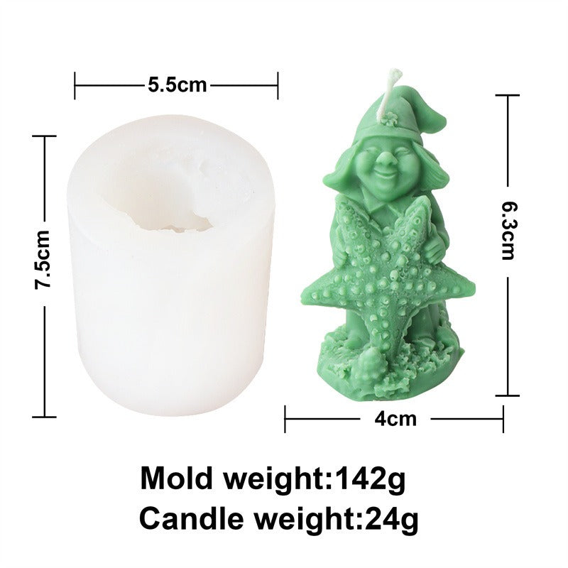 Christmas Gnome Candle Molds Set of 9 Silicone