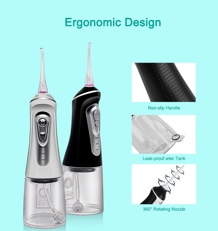 Cordless Water Flosser with 9 Modes and 320ml Tank