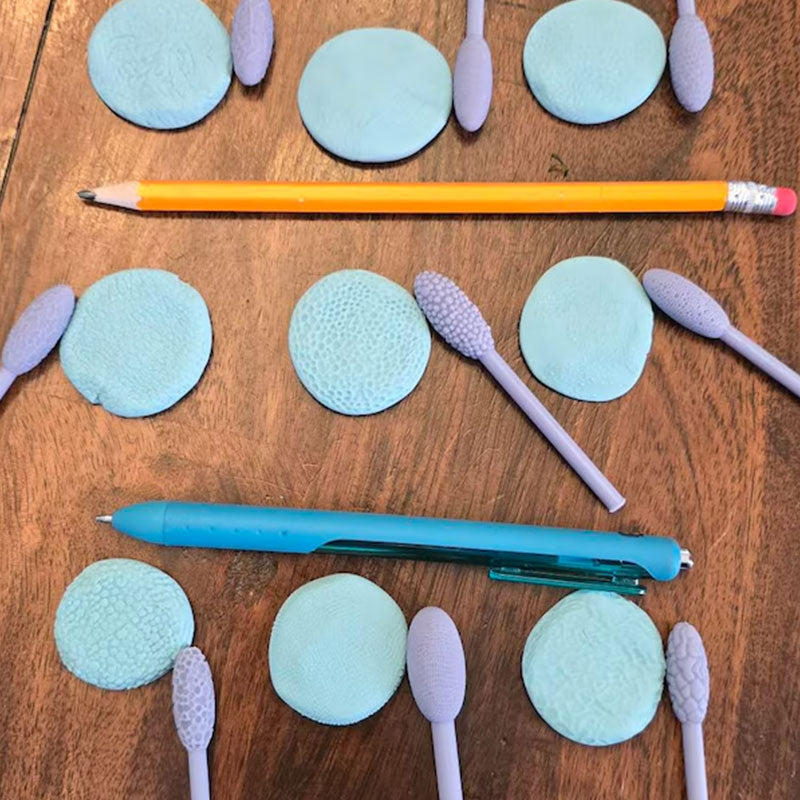 9-Piece Clay Texture Rollers Set for Embossed Patterns