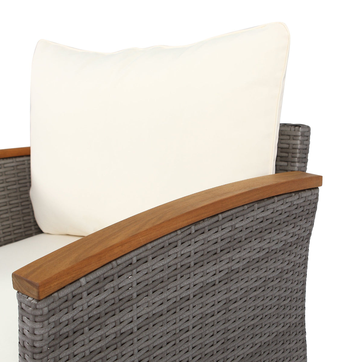Patio Rattan Sofa Set with Washable Cushions, 9 Pieces