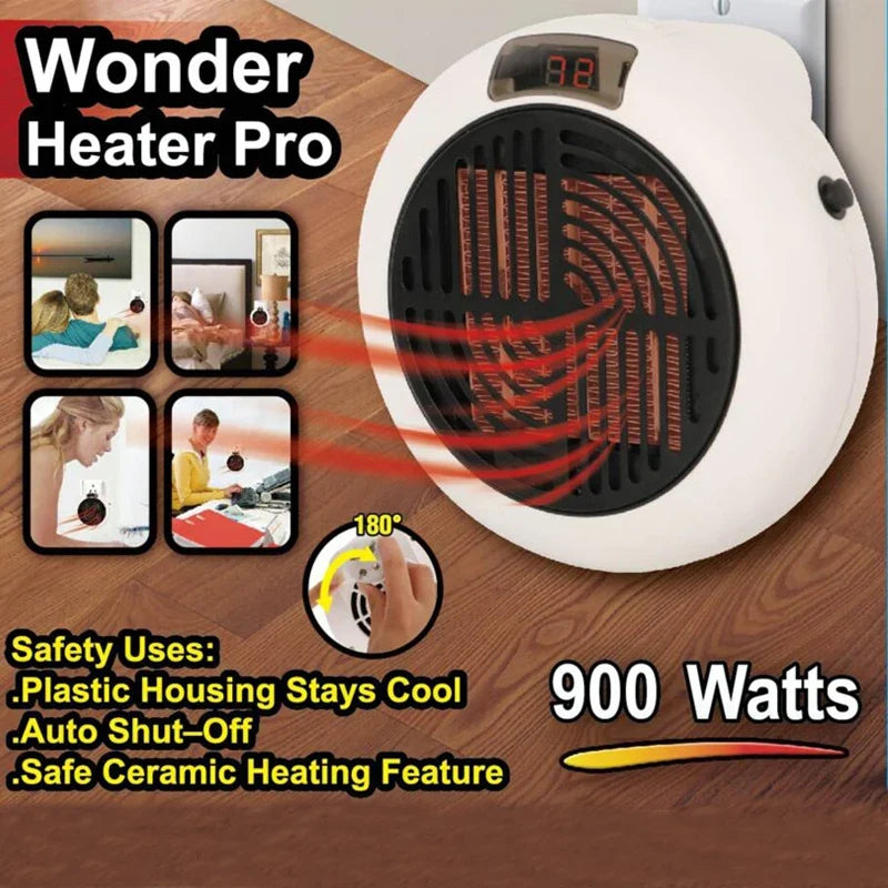 900W Mini Desk Heater for Warming a Cold Room Quickly