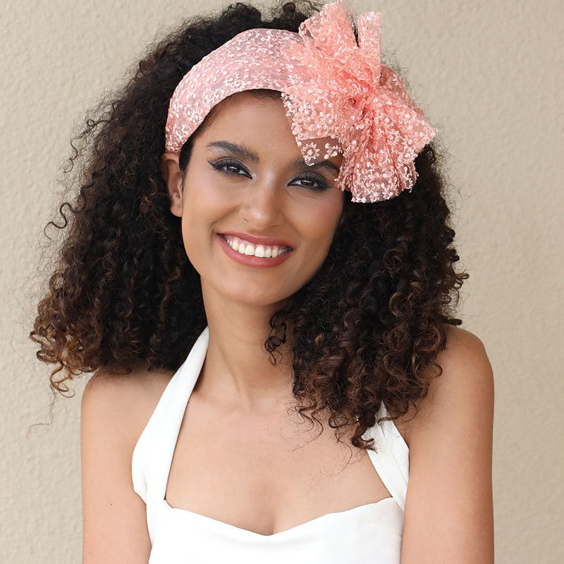 Oversized Floral Lace Bow Headband for Instant Style