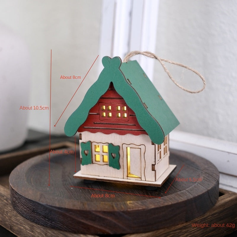 Christmas Miniature House Decorations Cozy Village Glow