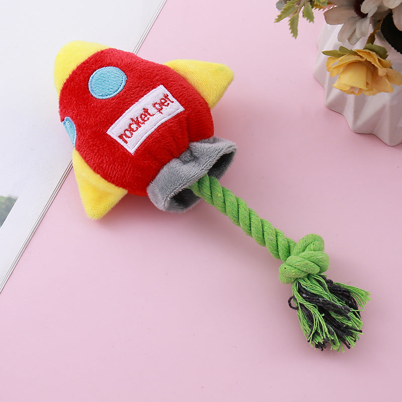 Rocket Rope Dog Toys for Interactive Tug & Chew Play