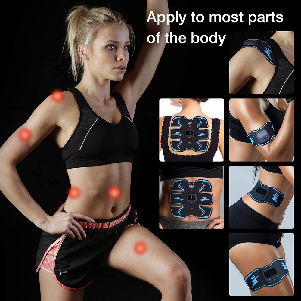 EMS Muscle Stimulator with LED Display USB Rechargeable Abdo