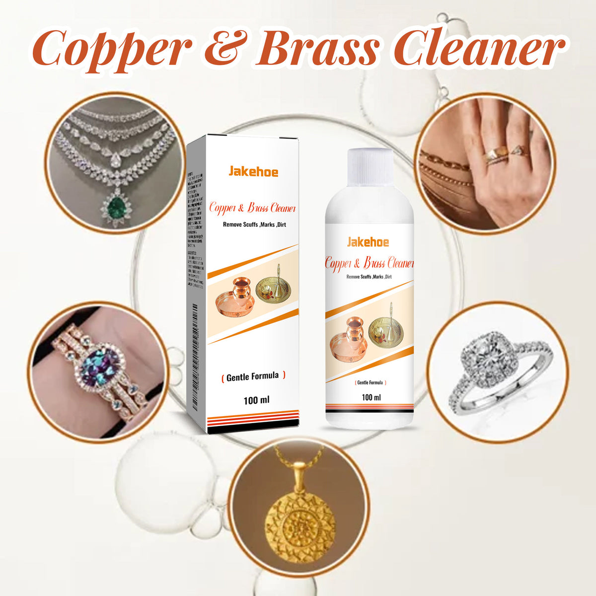 Jewelry Cleaner for Copper & Brass Jewelry Brightness