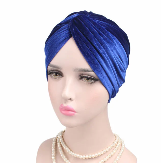 Velvet Turban Headband for Instant Elegant Coverage