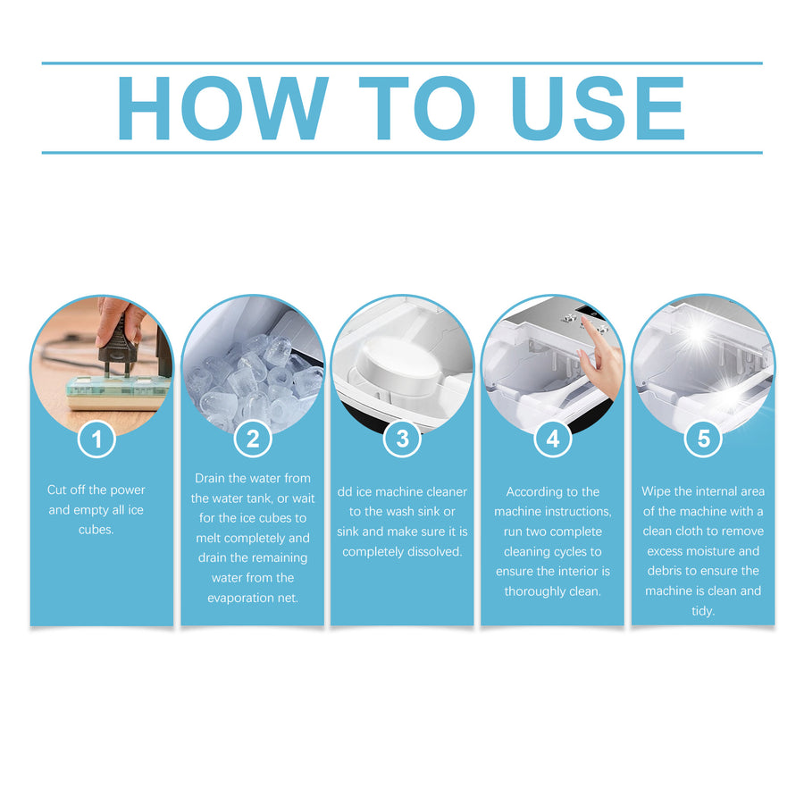 Ice Maker Cleaning Tablets — Descale & Deodorize Fast