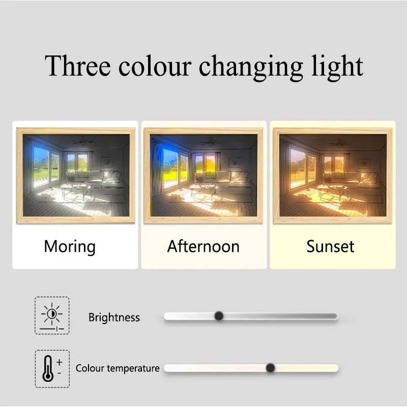 Personalized Light Painting Lamp - Photo Frame Night Light