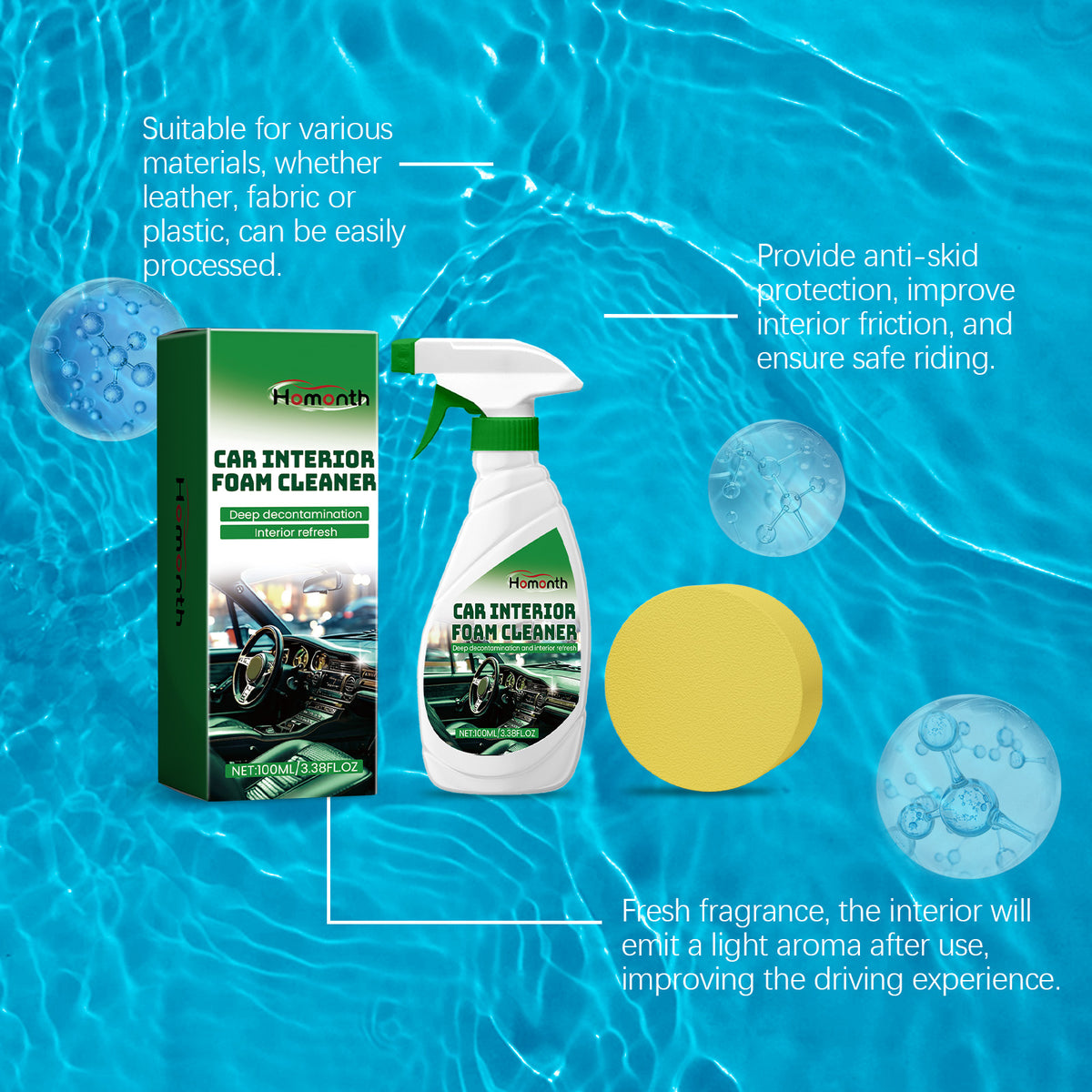 Car Interior Foam Cleaner for Deep, Fresh Surfaces