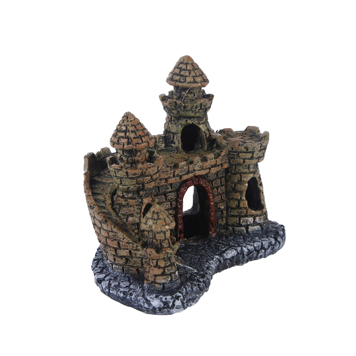 Castle Aquarium Ornament with Fish Hiding Caves for Tanks